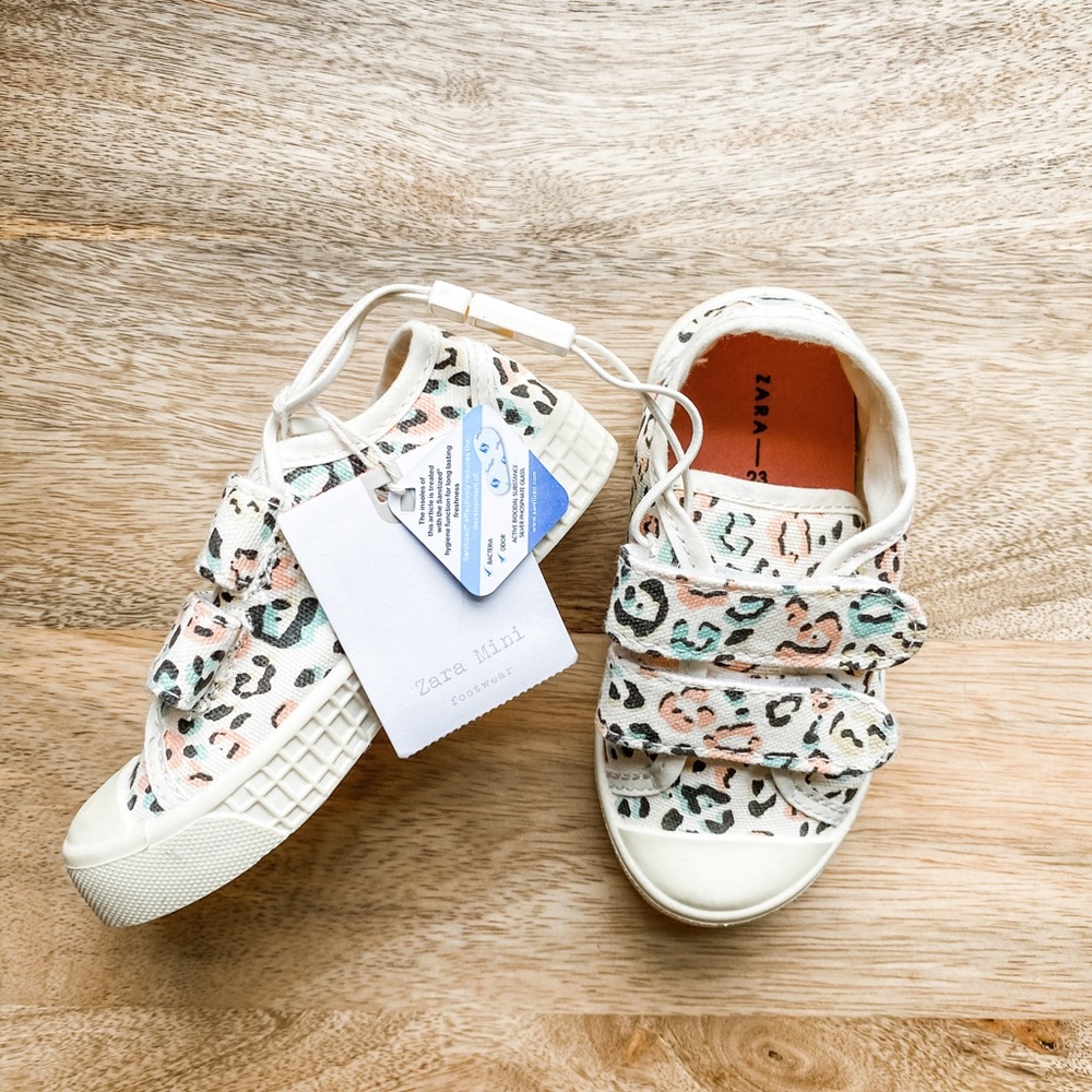 zara toddler shoes (nuetral multicolor leopard)